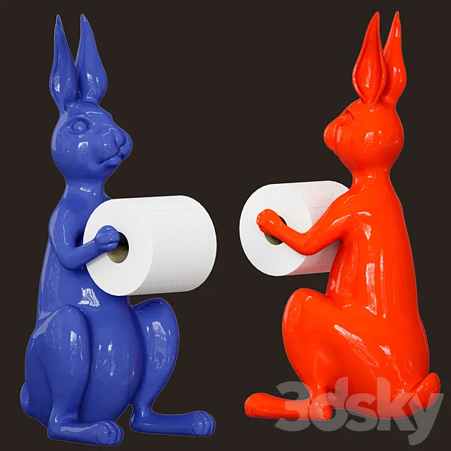 Hare _ Rabbit - Toilet roll holder 3D Model