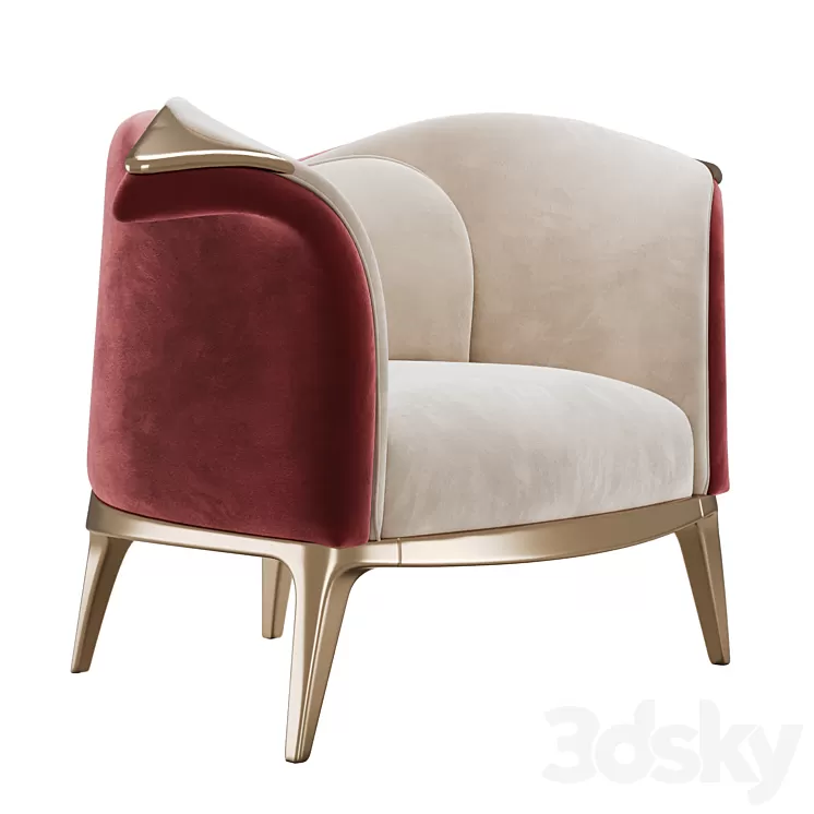 Harlequin Armchair by Alma de Luce 3D Model Free