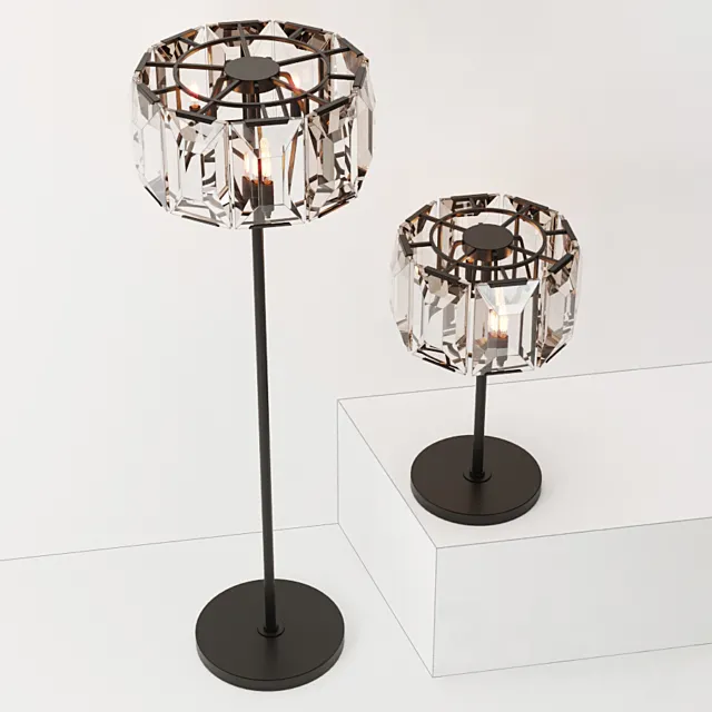HARLOW CRYSTAL TABLE LAMP. FLOOR LAMP 3DModel