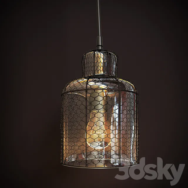 HARLOWE WIRE & GLASS INDOOR_OUTDOOR PENDANT 3D Model