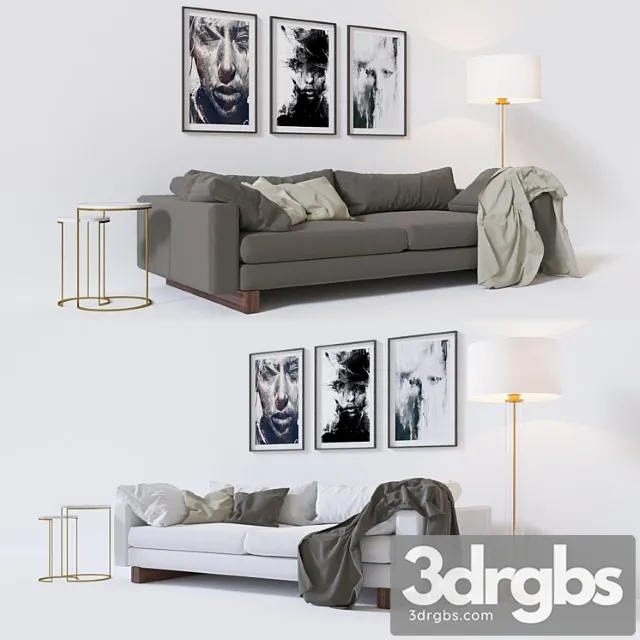 Harmony Sofa 92 3 3D Model Free