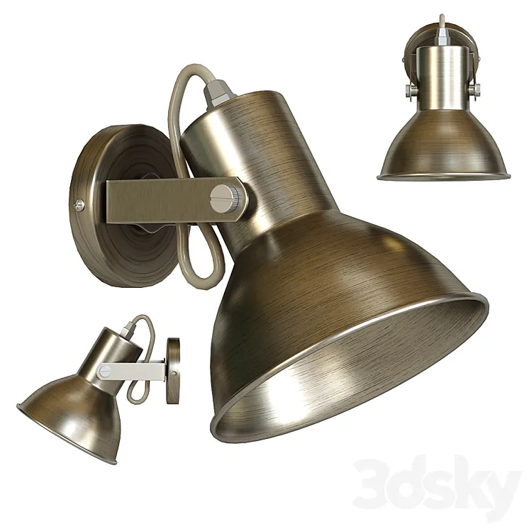 Harrison Industrial wall light Maisons Du Monde 3D Model Free