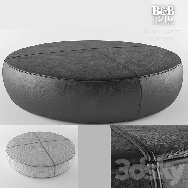 Harry Large ottooman B&B Italia 3DModel