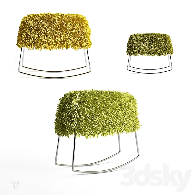 harry rocking ottoman 3D Model