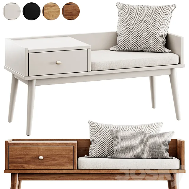 Hartnett Storage Bench by Wade Logan 3D Model