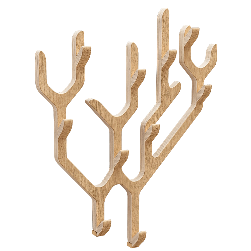 Hartô - Wall-mounted coat rack Ambroise Mural 3D Model