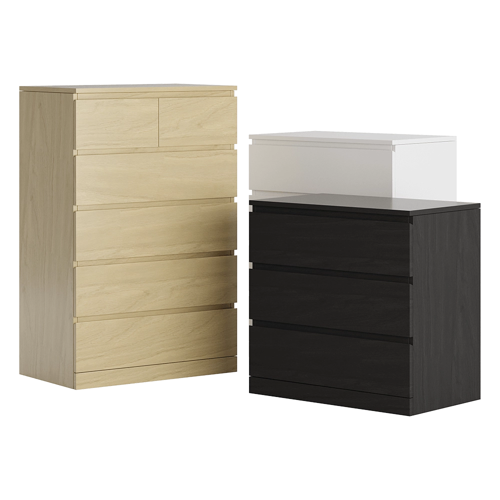 Hasan Guner - Chest of drawers Ikea Malm 3D Model
