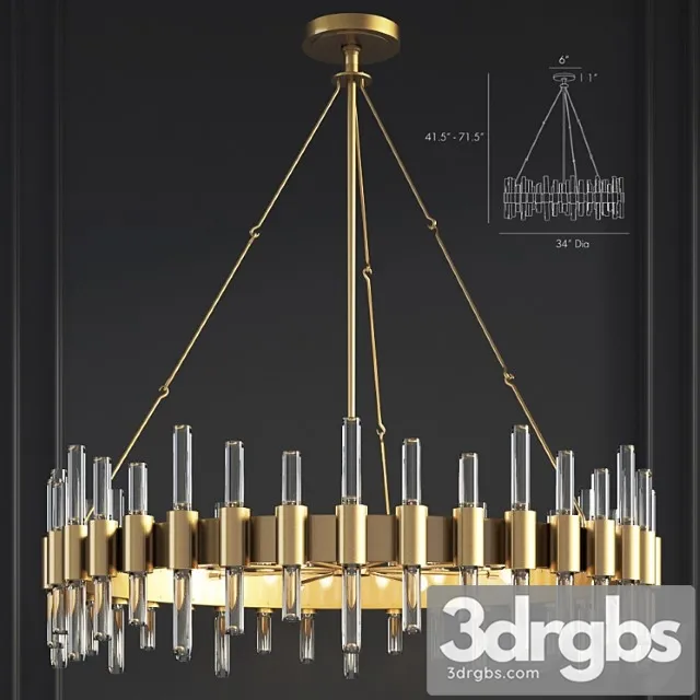 Haskell Large Chandelier Arteriors Home 3 3D Model Free