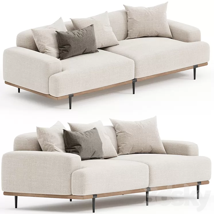Hastings Sofa 97 Irving Flax 3D Model Free
