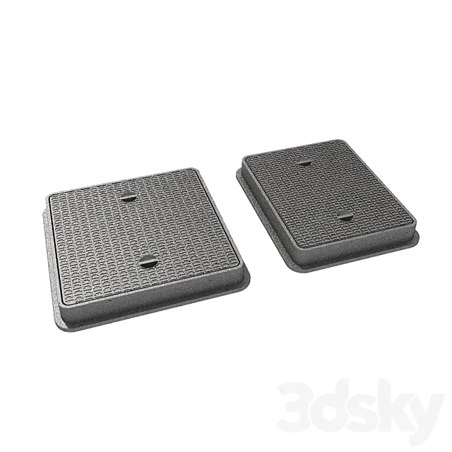 Hatch made of cast iron with 3D Model