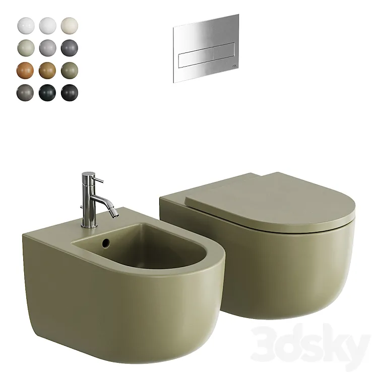 Hatria Futura Wall-Hung WC 3D Model Free