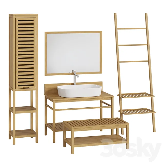 Haumea La redoute Bathroom furniture set # 02 3D Model