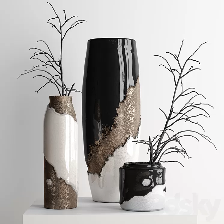 Hausi bgw vases set 3D Model