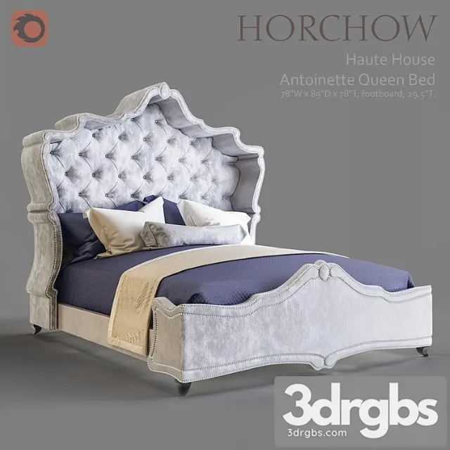 Haute House Antoinette Queen Bed Horchow 3D Model Free