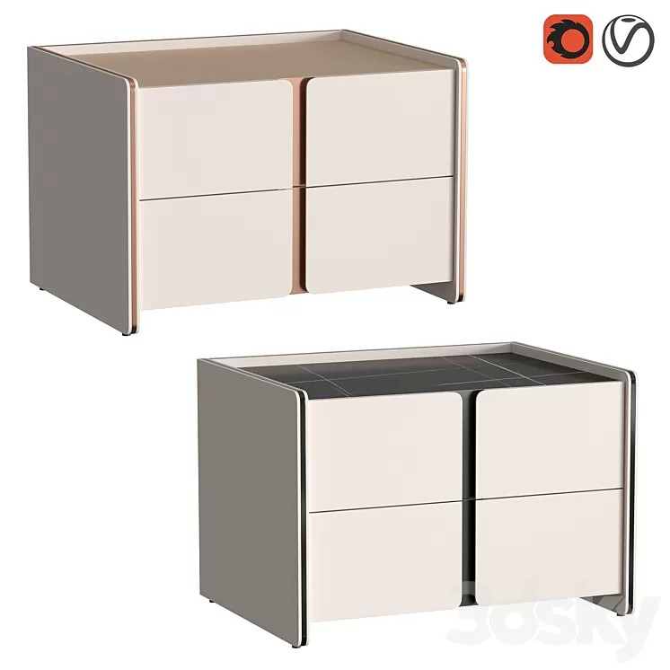 Havasu II bedside table 3D Model