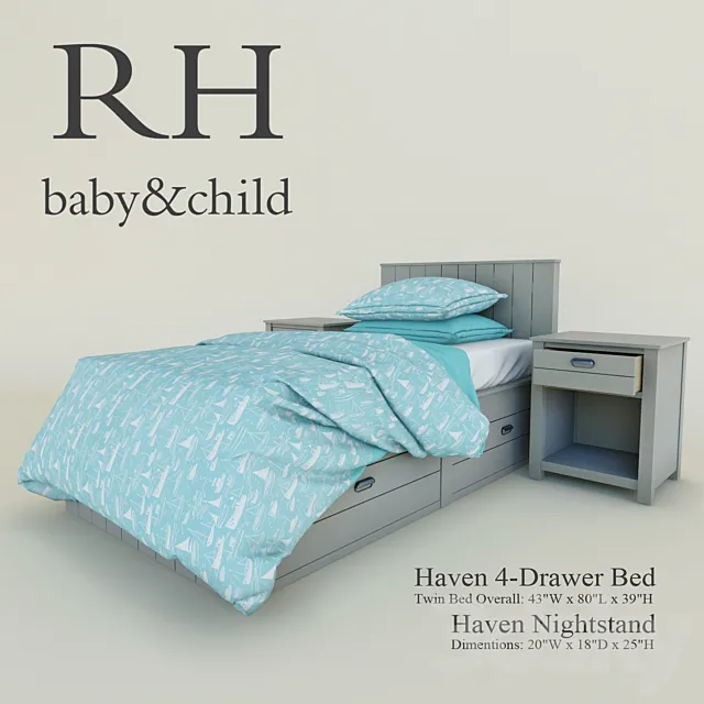 Haven 4-Drawer Bed Free Download