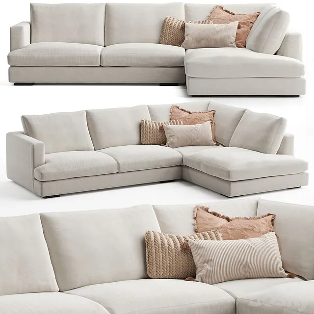 Haven 5 Seater Upholstered Sofa 3D Model