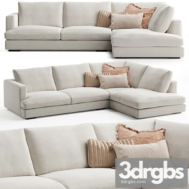 Haven 5 Seater Upholstered Sofa 3D Model Free