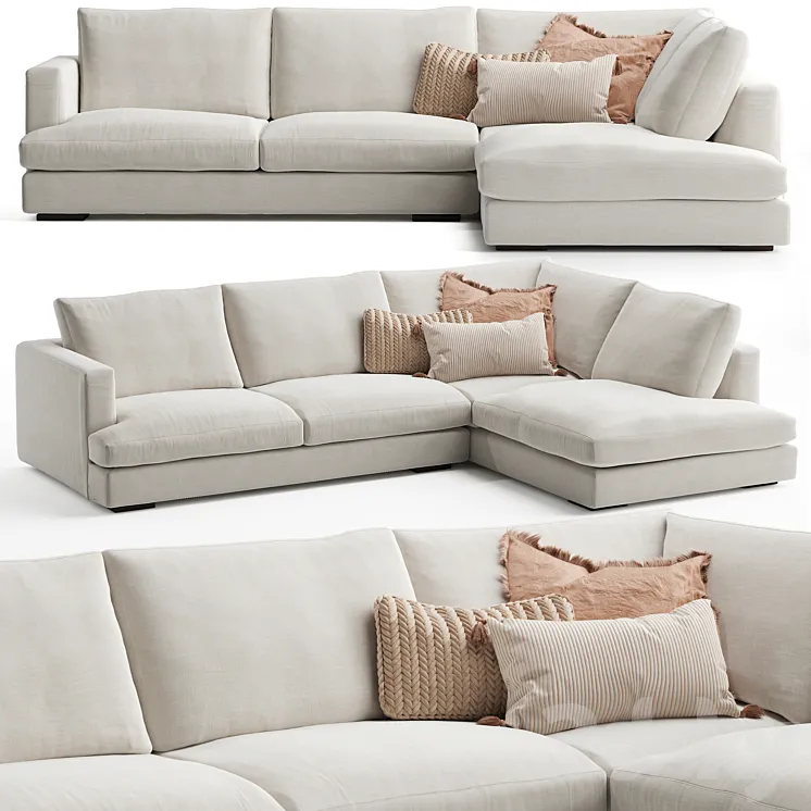 Haven 5 Seater Upholstered Sofa 3D Model Free