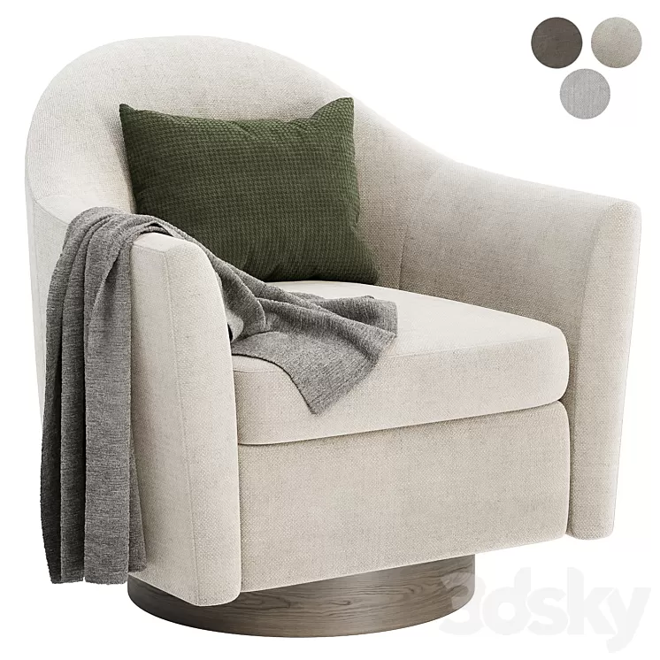 Haven swivel armchair 3D Model Free