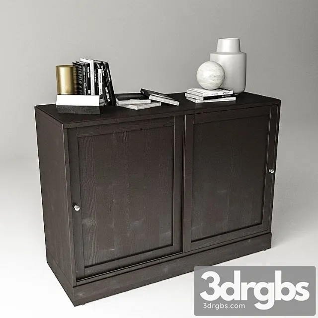 Havsta cabinet with base 2 3D Model Download