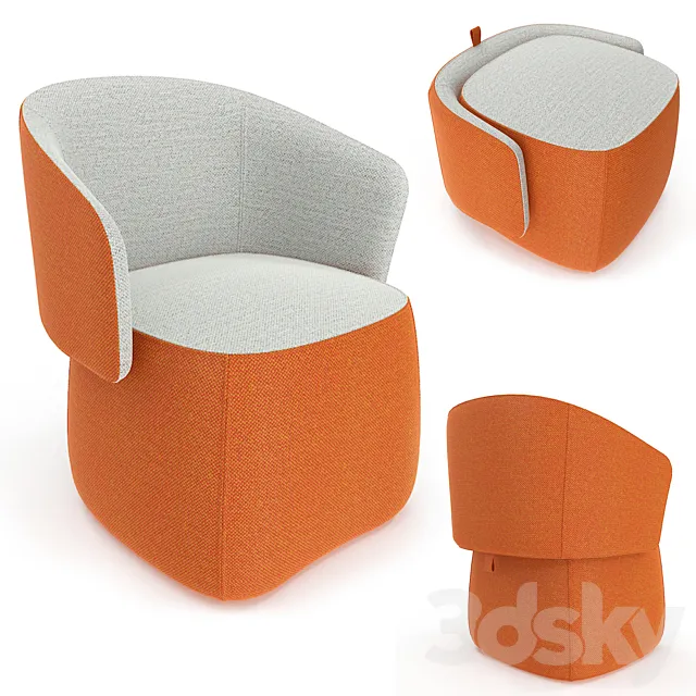 Haworth Openest Chick Pouf 3D Model
