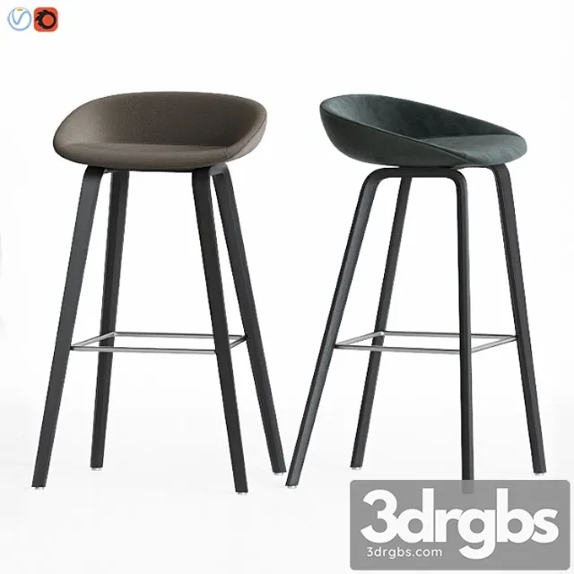 Hay aas 32 barstool 2 3D Model Free