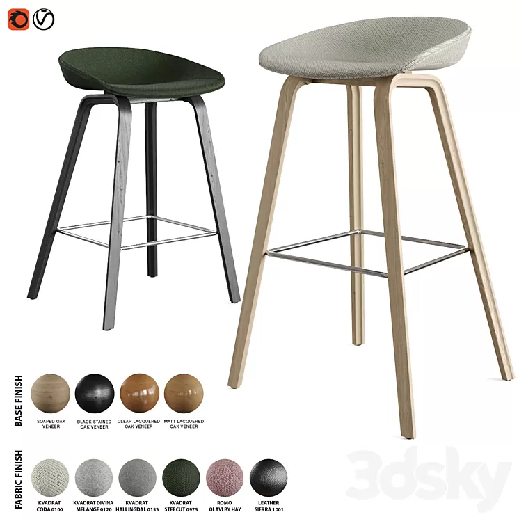 Hay - AAS 33 Barstool & Counter Stool 3D Model