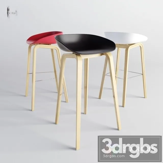 Hay Aas Bar Chair 3D Model Free