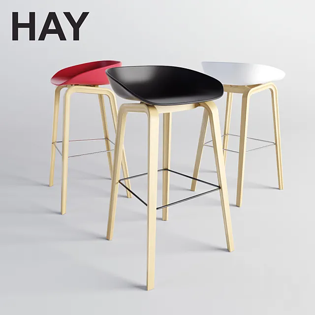 HAY About A Stool (AAS 38) 3D Model
