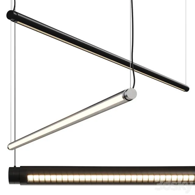 Hay Factor Linear Pendnat Lamp 3D Model
