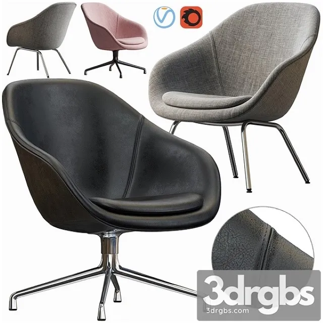 Hay Lounge Armchair 1 3D Model Free