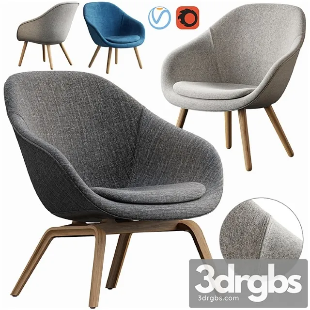 Hay lounge armchair 2 3D Model Free