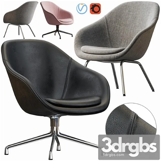 Hay lounge armchair_1 3D Model Free
