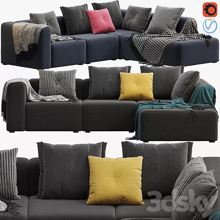 HAY MAGS CORNER COMBINATION 2 3D Model