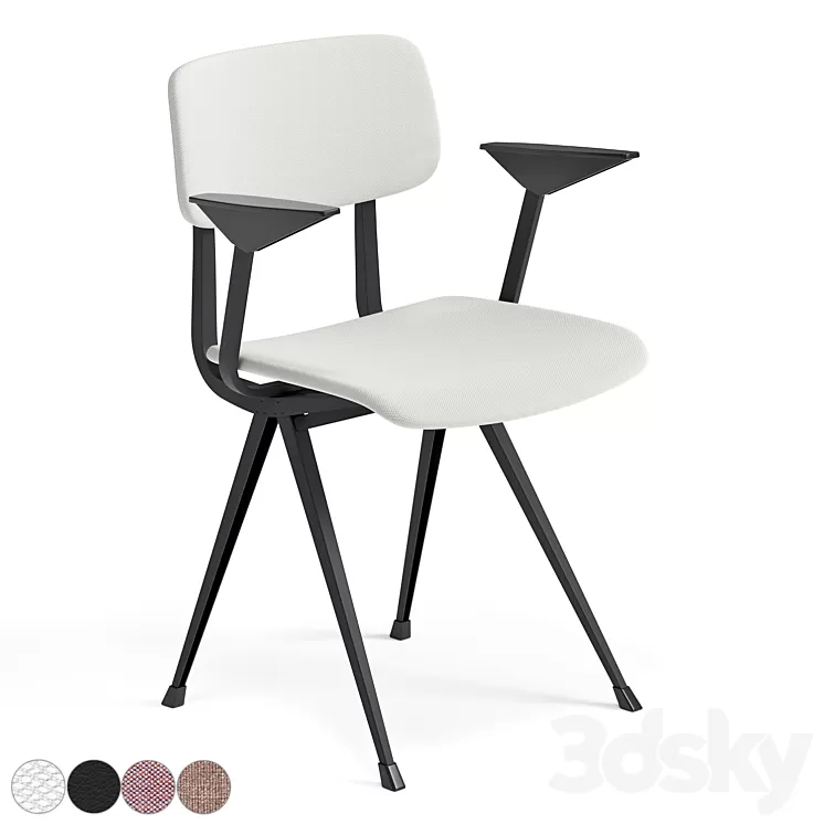 HAY Result Armchairs Full Upholstery 3D Model Free