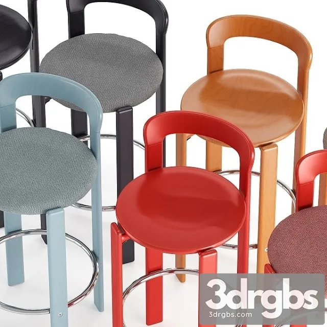 Hay Rey Bar Stool 3D Model Free