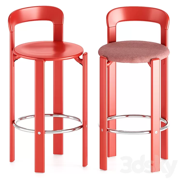 Hay. REY BAR STOOL. 3D Model Free