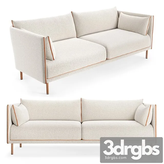 Hay silhouette three-seater sofa 2 3D Model Free