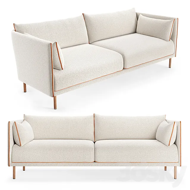 Hay Silhouette three-seater sofa 3DModel