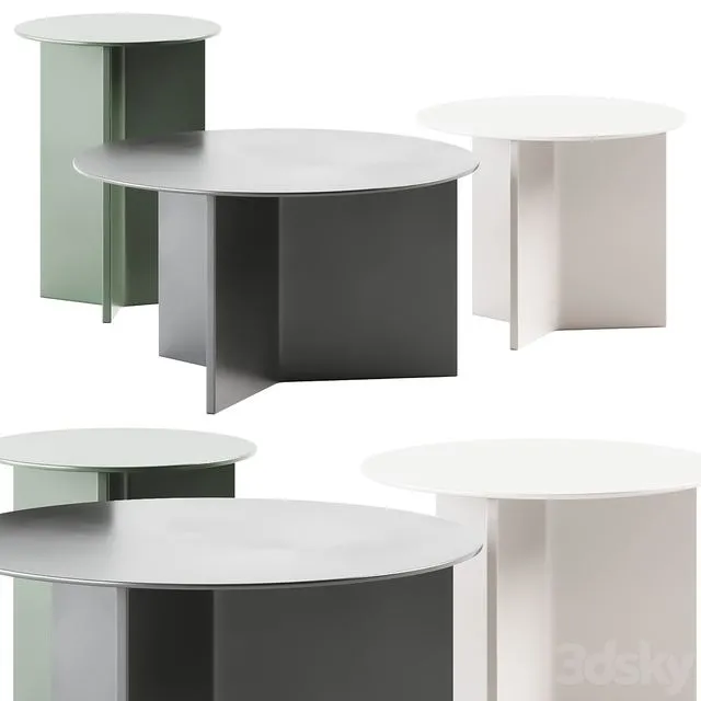 Hay Slit Coffee Tables set 3D Model