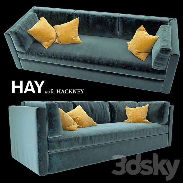 HAY sofa HACKNEY 3 SEATER 3DModel