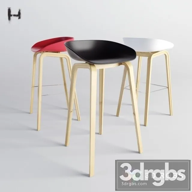 HAY Stool Chair 3D Model Free