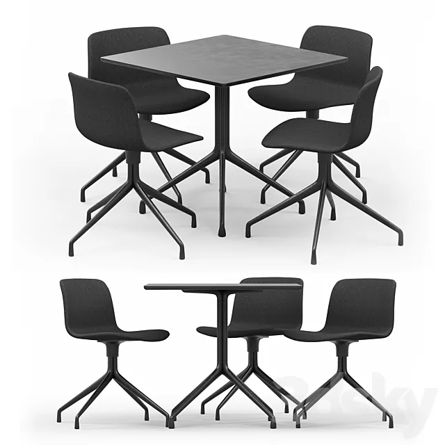 Hay Table and Chair 3D Model