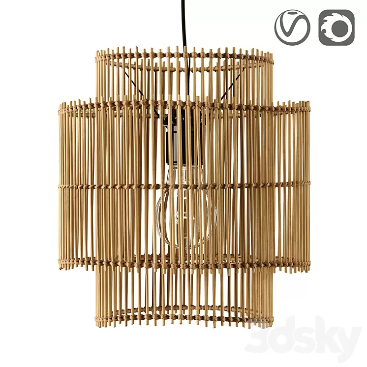 Haya bamboo lampshade 3D Model