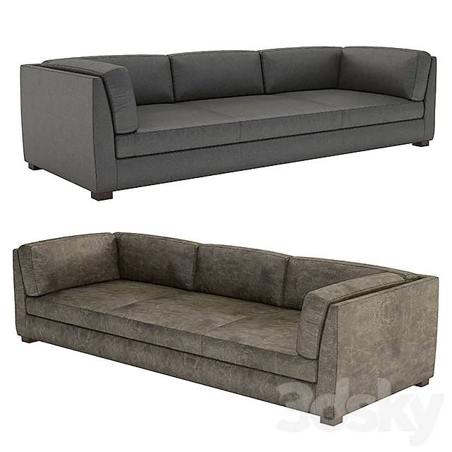 Hayden Leather Sofa 3D Model