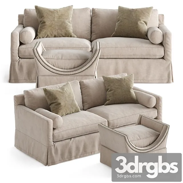 Hayes sofa & gayle ottoman 2 3D Model Free