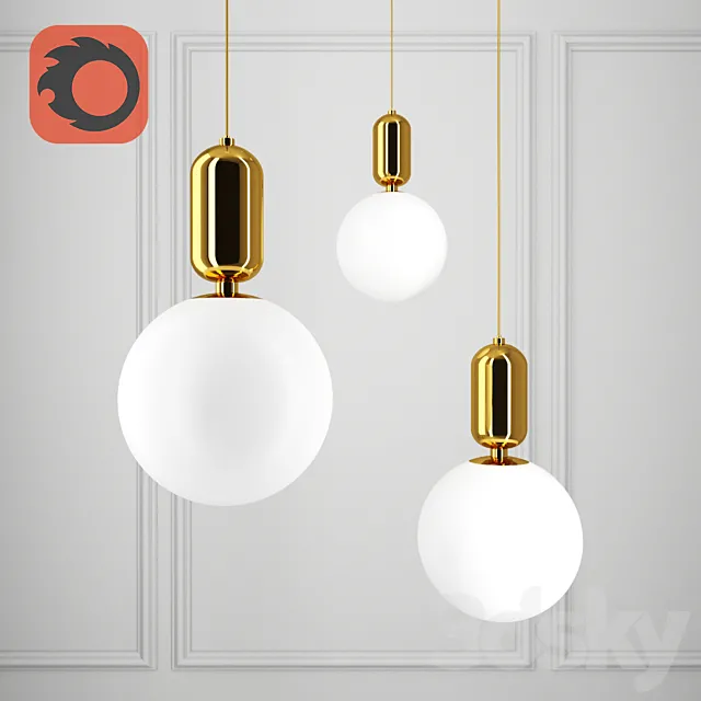 Hayon Studio Parachilna Aballs Gold 3DModel