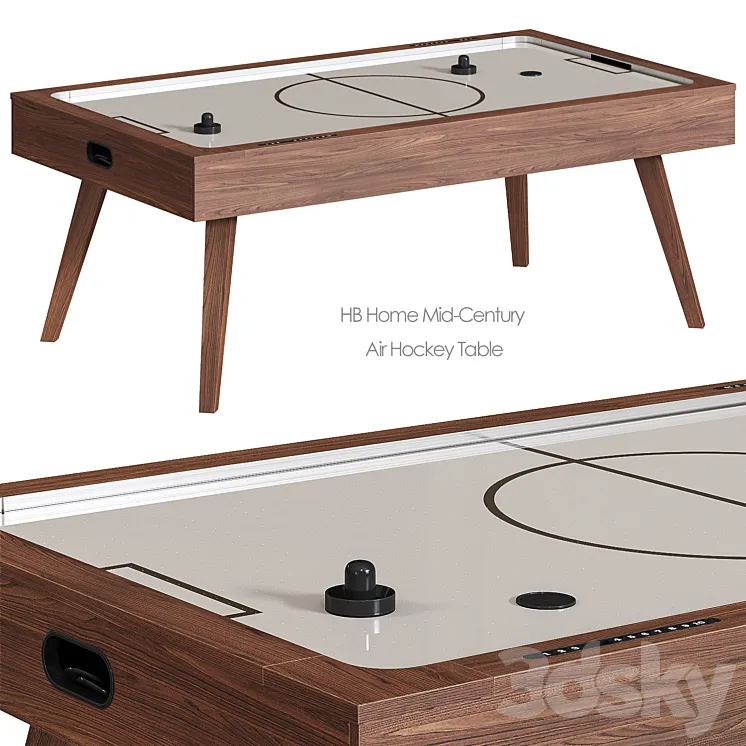 HB Home Mid-Century Air Hockey Table West Elm 3D Model Free
