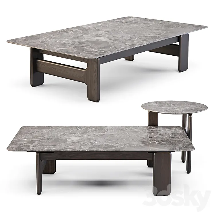 HC28 Cosmo: Fugue - Coffee and Side Tables 3D Model Free